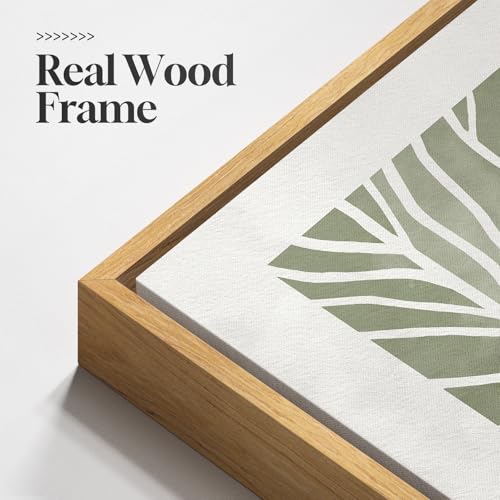 Large Framed Green Abstract Botanical Wall Art for Living Room, 24x36 In - color: Green, size: 24" W x 36" H x 2Pcs