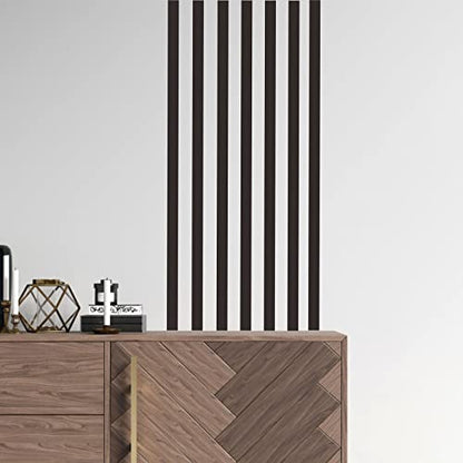 Striped Wall Decals Geometric Line Wall Stickers Black Decal Peel and Stick - color: Black