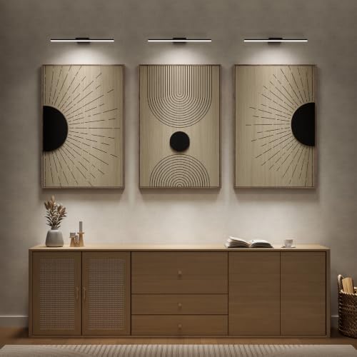 Large Framed 3D Wood Boho Neutral Abstract Textured Wall Decor, 24x36 Inch - color: Black Neutral