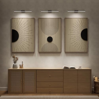 Large Framed 3D Wood Boho Neutral Abstract Textured Wall Decor, 24x36 Inch - color: Black Neutral