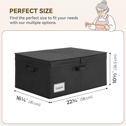 GRANNY SAYS Extra Large Storage Bins with Lids, Closet Bins, Black - color: Black, size: Extra Large - 2 Pack
