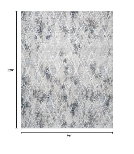 8x10 Blue Modern Geometric Area Rug for Living Room, Bedroom - color: 1003 - Blue, size: 8' x 10' (Rectangular)