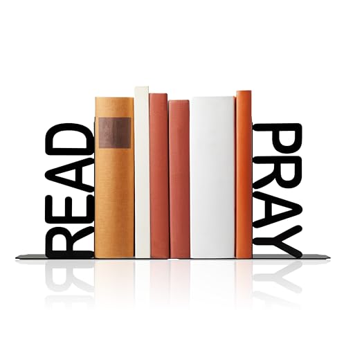Charming Read and Pray Decorative Bookends - Unique and Cute Bookends for Shelves, Unique and Decorative Book Ends
