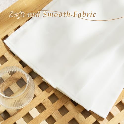 RYB HOME Non See Through White Sheer Curtains 63 inches Long - color: White, size: 52"W x 63"L (Pack of 2)