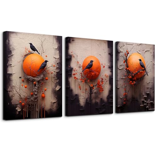 TTHYUEWS Large Canvas Wall Decor For Bedroom Wall Art For Living Room Fashion Modern Office Decorations Wall Paintings Bird Abstract Pictures Posters Inspirational Artworks Home Decor 3 Piece - color: Abstract Bird Pictures, size: 20x28inches*3pcs