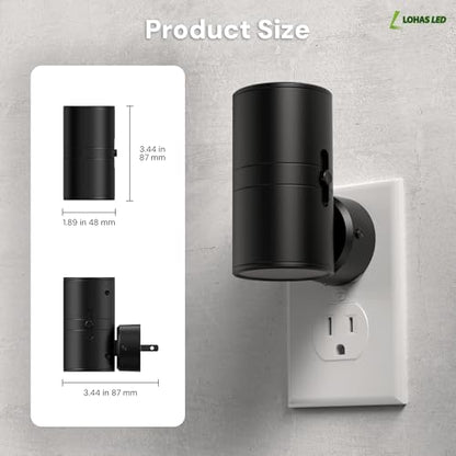 L LOHAS LED Night Light, Night Lights Plug into Wall, 5 Colors, Dimmable - color: 5CCT, size: 4 Pack