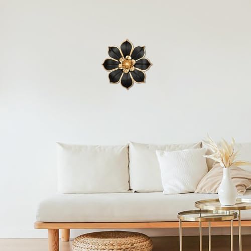Villa Como 10" Green and Gold Metal Flowers Wall Art Decor Wall Accent 1PC - color: # 1 Black and White
