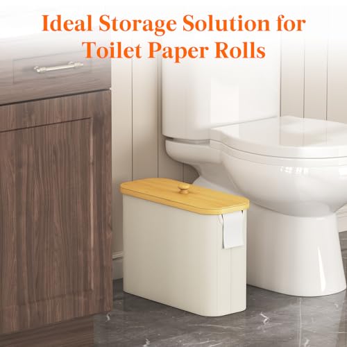 Lifewit Toilet Paper Storage Holder, Large Stand Basket, 23L, White - color: White, size: 23L
