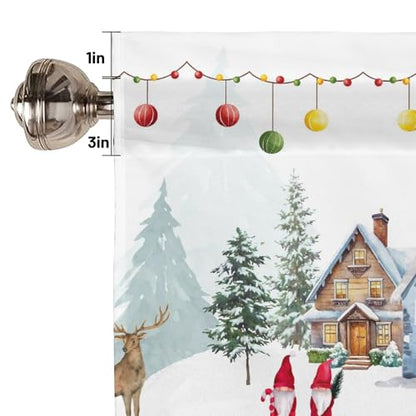 Christmas Kitchen Curtains Valances for Windows, 60x18 Inch 1 Panel - color: Christmas-lst-sd0691, size: 60"W x 18"L (Pack of 1)