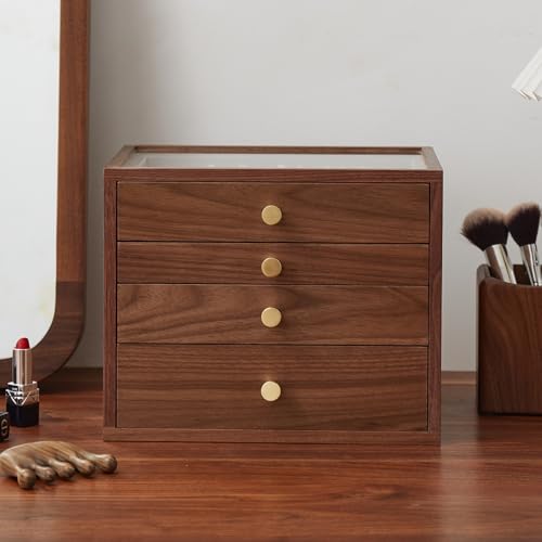 Black Walnut Jewelry Organizer, 4 Layer - size: 4 Layer
