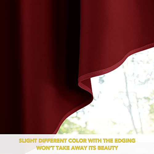 NICETOWN Burgundy Swag Curtains for Kitchen Over Sink 36 x 45 inches Long - color: Burgundy Red, size: 36"W x 45"L (Pack of 2)