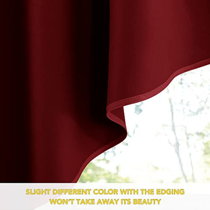NICETOWN Burgundy Swag Curtains for Kitchen Over Sink 36 x 45 inches Long - color: Burgundy Red, size: 36"W x 45"L (Pack of 2)