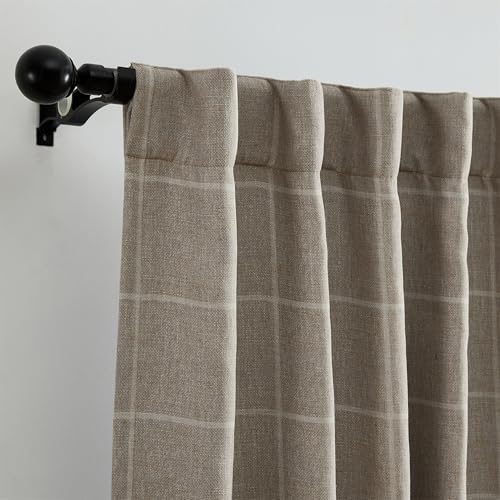 Threadmade Sawyer Window Panel, Taupe - 52" W x 95" L - color: Taupe, size: 52"W x 95"L (Pack of 1)