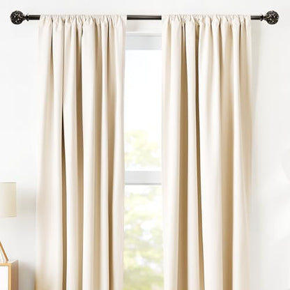 Ycolnaefllr Carved Leaf Curtain Rod, Bronze, Adjustable 36-88" - color: Bronze, size: 36-88"