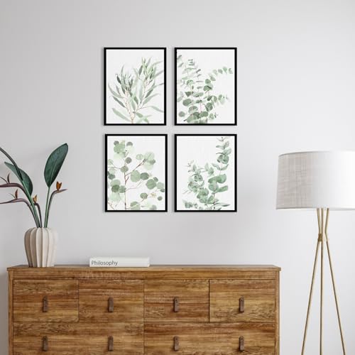 Botanical Prints Wall Art Framed, Sage Green, Plant Pictures, 8"x10"x4 - color: Sage Green, size: 8"x10"x4