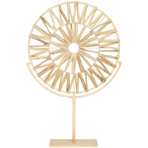 Deco 79 Metal Geometric Handmade Decorative Sculpture Starburst Home Decor Statue, Accent Figurine 16" x 4" x 24", Brown - size: CONVINEIENTLY SIZED