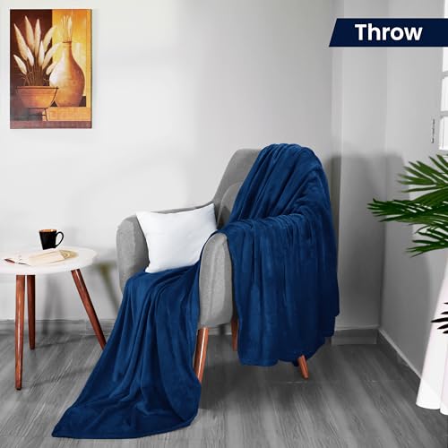 Utopia Bedding Ultra Soft Fleece Bed Blanket Throw Size Navy (50x60 Inches) - color: Navy, size: Throw (50x60 Inch)