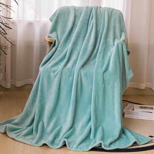 Ultra Soft Fleece Throw Blanket, Silky Flannel Fuzzy Blanket for All Season, Cozy Lightweight Blanket for Couch, Bed, Sofa, 50" x 60", Sage Green, Throw - color: Sage Green, size: Throw