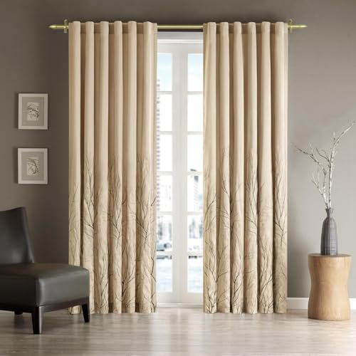 Modern Adjustable Curtain Rod Set 16 to 120 Inches, Sleek Window Rod for Bedroom, Living Room, Gold - color: GOLD, size: 16" to 120"