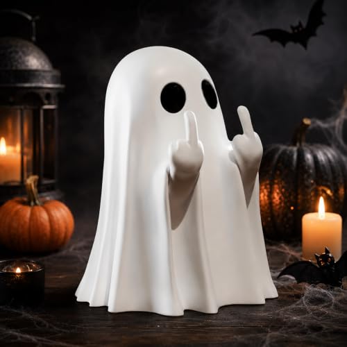 Halloween Ghost Figurine Cute Spooky Ghost Statue Indoor Decorations Farmhouse Tiered Tray Decor for Home, Desk, Party Decor - color: Style-1