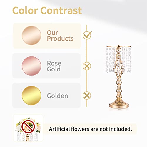 NUPTIO Tall Centerpiece for Wedding Table, Gold, 19.3" Tall, 10 Pcs - color: Gold, size: Medium - 10 Pcs