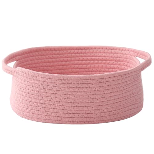 JMvicyroam Small Woven Basket, Empty Gift Basket, Pink/1 Pack - color: Pink, size: 1 Pack