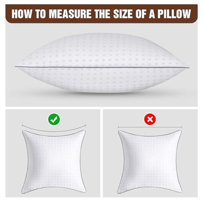 18x18 Pillow Inserts Set of 2 with 100% Cotton Cover Decorative Square Throw 18 Pillows for Couch, Sofa and Bed - White(2, 18x18) - size: 18x18