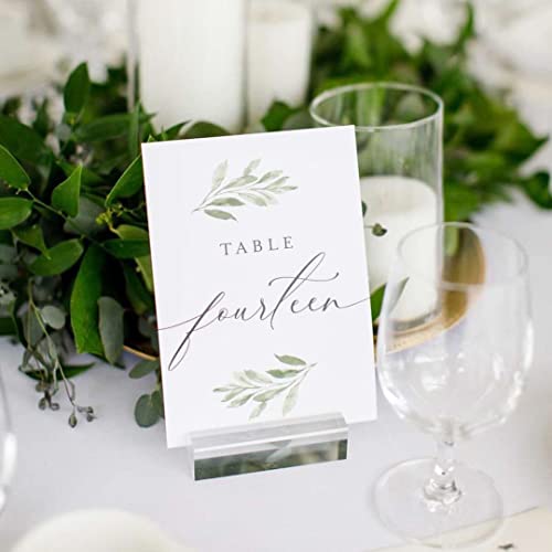 20 Pack 3" Clear Acrylic Sign Holder- 1/8" (3mm) Slot Acrylic Sign Stand for Display Table Numbers Wedding Signage, Perfect to Hold up 1/8" Thick Acrylic Sheets Table Signs