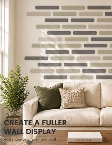 Fluxynara 13" x 2" Felt Wall Panels, Charcoal Gray - color: Charcoal Gray, size: 8-pack
