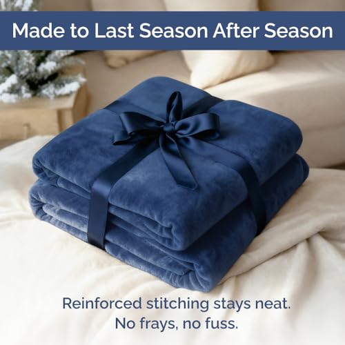 Fleece Blanket King Size - Ultra-Soft Flannel Fleece Blanket - Royal Blue - color: 28 - Royal Blue, size: King (90" x 108")