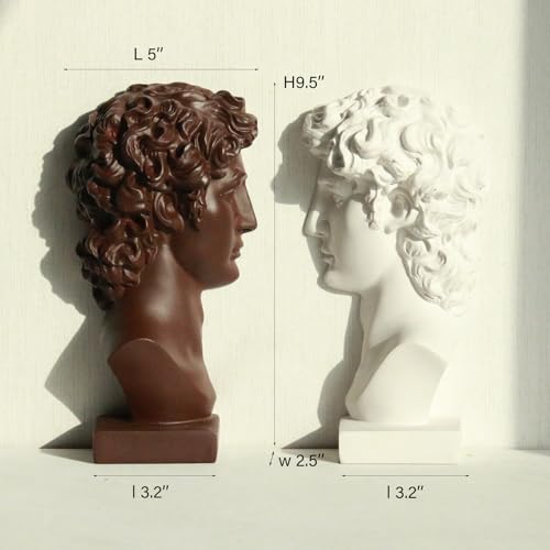 Lukitas David Bookends Heavy Duty, Half-and-Half Book Ends, BN/WH 9.5'' - color: David - Bn&wh