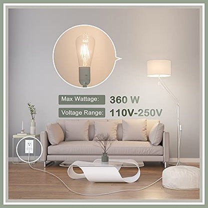 JACKYLED Extension Hanging Lantern Cord Cable UL 12Ft 1 Pack - style: 1pack(switch near the bulb)