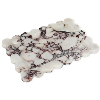 100% Marble Vanity Tray for Bathroom Counter, Kitchen, Coffee 11.8" - color: Calacatta Viola