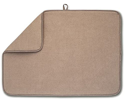 Bellemain Dish Drying Mat, Drying Matt Kitchen Counter, 17 x24 Inch -Mocha - color: Mocha, size: 17" x 24"