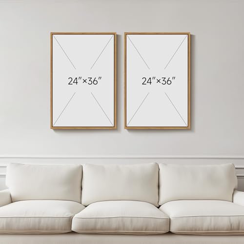 Large Framed Boho Mid Century Modern Wall Art for Living Room, 24x36 Inch - color: Brown Red, size: 24" W x 36" H x 2Pcs