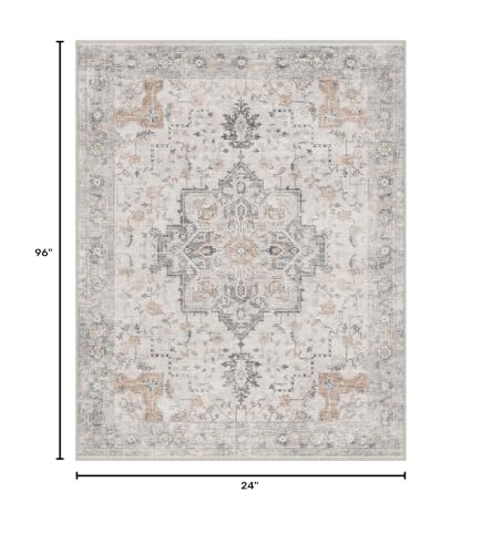 BESBLEE 2x8 Washable Runner Rug Non Slip for Hallway, Light Taupe Brown - color: Light Taupe Brown, size: 2' x 8' (Runner)