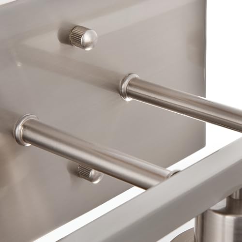 MELUCEE 5-Light Bathroom Vanity Light Brushed Nickel with Clear Glass Shade - color: Brushed Nickel, size: 5-Light