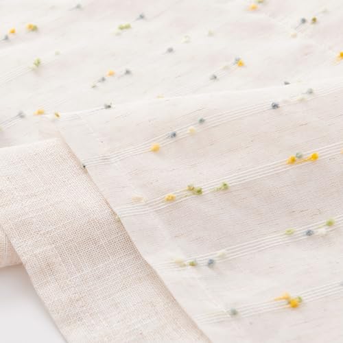 jinchan Kitchen Valance Curtain Double Layers, 50x16, 1 Panel, Sunlit Grove - color: Double | Dottie Sunlit Grove, size: 50"W x 16"L (Pack of 1)