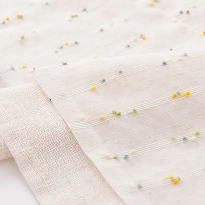 jinchan Kitchen Valance Curtain Double Layers, 50x16, 1 Panel, Sunlit Grove - color: Double | Dottie Sunlit Grove, size: 50"W x 16"L (Pack of 1)