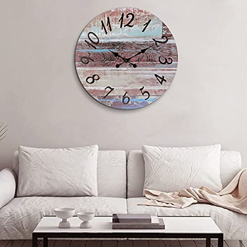 Stonebriar Vintage Farmhouse 23 Inch Round Battery Operated Hanging Wall Clock - size: 23.5 Inch