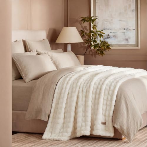 Bedsure Cloud Bubble Fleece Queen Blanket for Bed, Off White, 90"×90" - color: 01 Off White, size: Queen (90" X 90")