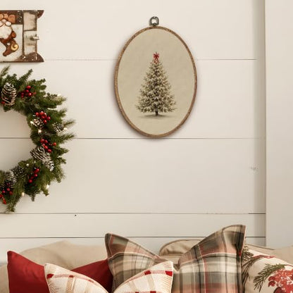 Yorhifa Rustic Christmas Tree Framed Wall Art 8.5x11.5in - color: Rustic