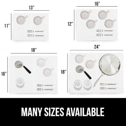 GORILLA GRIP Patented BPA-Free Silicone Dish Drying Mat, 18x16, White - color: White, size: 18" x 16", style: Silicone