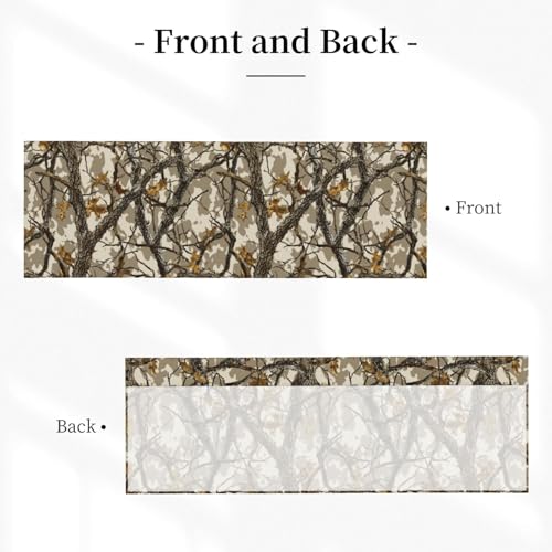 Worltoldb Camo Curtain Valance Short Rod Pocket Window Treatment for Living Room Bedroom Kitchen Bathroom 1 Panel 54" W x 18" L - color: Camo