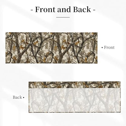 Worltoldb Camo Curtain Valance Short Rod Pocket Window Treatment for Living Room Bedroom Kitchen Bathroom 1 Panel 54" W x 18" L - color: Camo