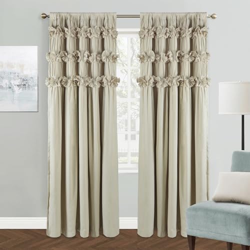Homechoice Decor Camel Blackout Curtains 52" W x 96" L x 2 Panels - color: Camel, size: 52"W x 96"L (Pack of 2)