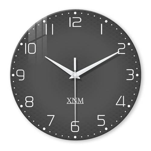 XNM Round Wall Clock Battery Operated 16 Inch - color: Gray, size: 16 Inch