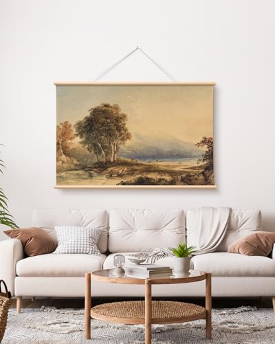 HUARCEY Extra Large Wall Art 36x54 Inch Countryside Landscape Canvas Prints - color: Lakeside, size: 54"L x 36"W