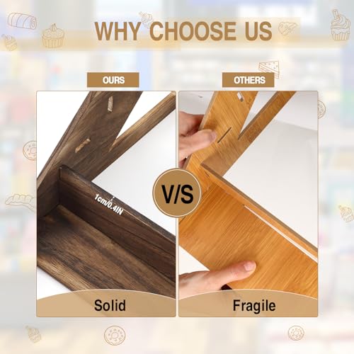 Yousoontic 4 Tier Wooden Display Stand for Soap Candles Craft Show Riser