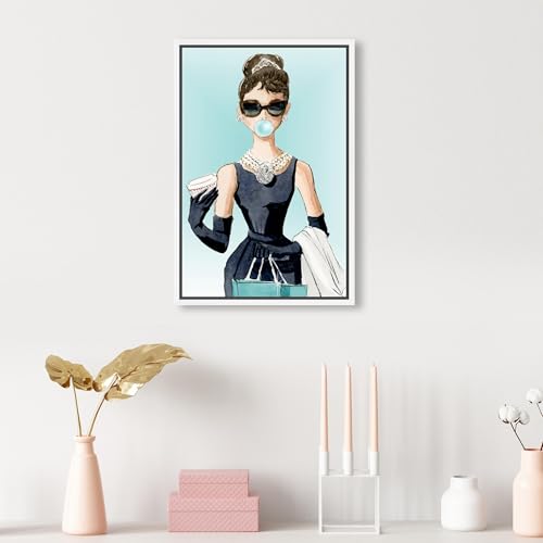 The Oliver Gal Artist Co. Abstract Wall Art Canvas - size: 15"L x 10"W, style: White Frame